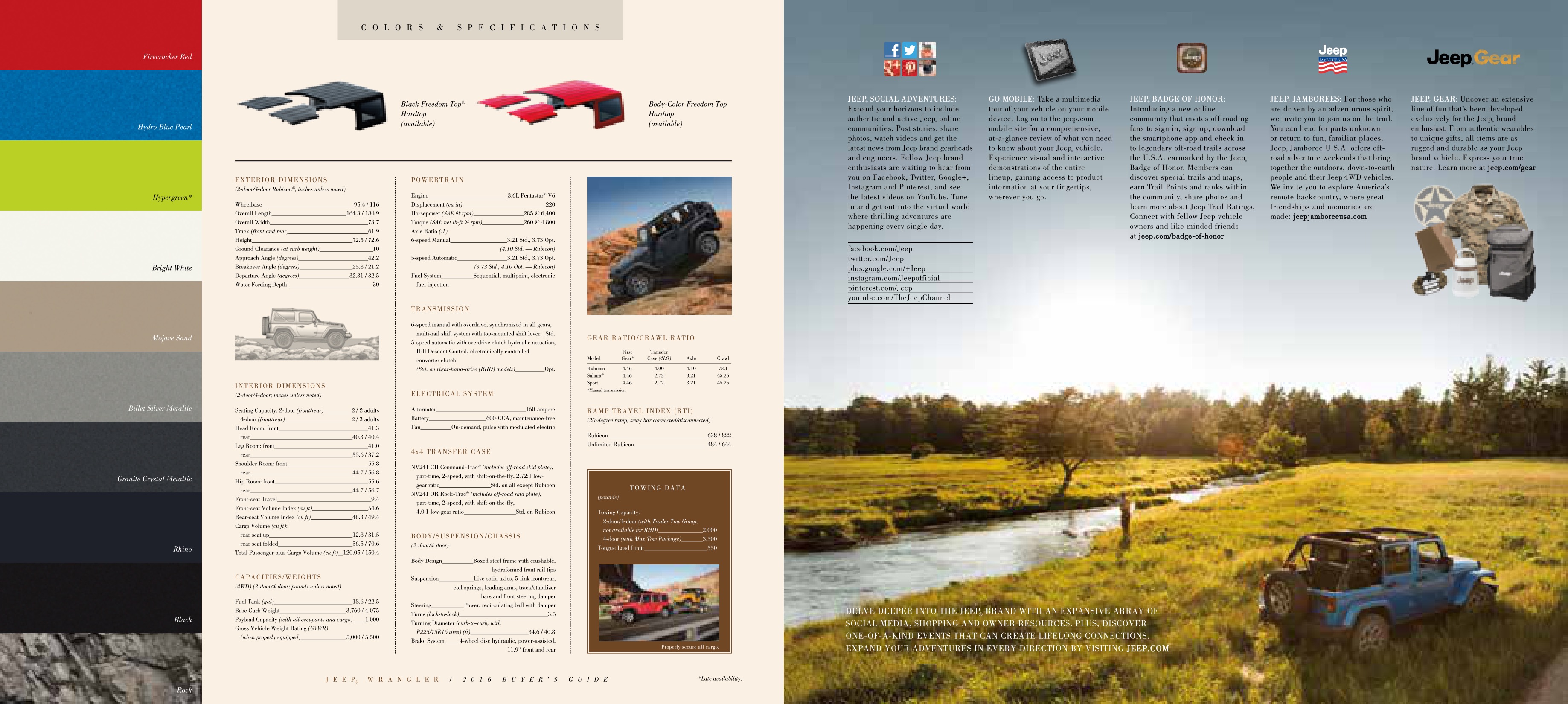 2016 Jeep Wrangler Brochure Page 10